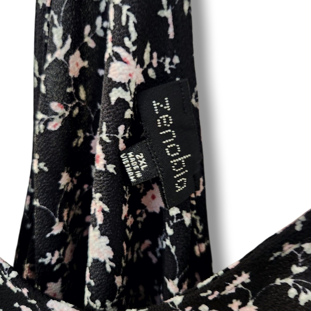 Zenobia Floral Print Razorback Swing Tank Top | 2X - Picture 4 of 7